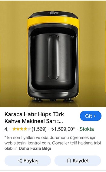 Karaca Karaca Hatır Hüps Türk Kahve Makinesi