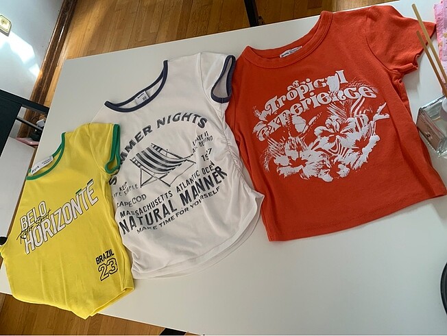 3 adet Bershka tişört