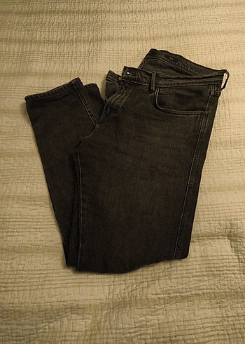 Düğmeli Gri erkek Denim Pantolon - Görsel 6