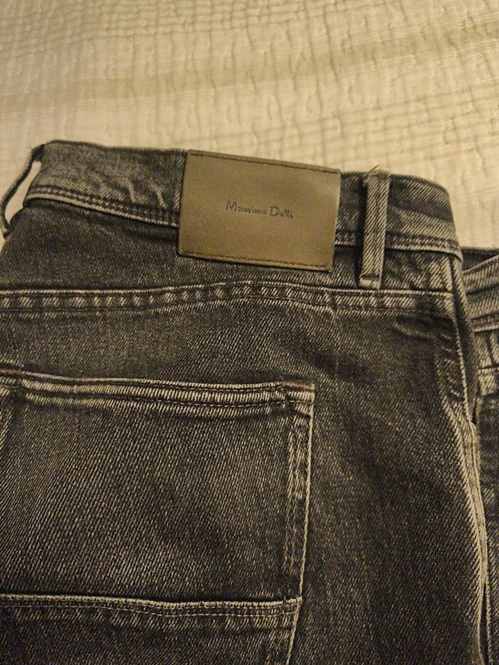 Düğmeli Gri erkek Denim Pantolon - Görsel 3