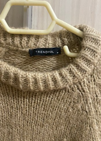 Bej Örgü Kadın Kazak, Rahat Kesim, Uzun Kollu - Görsel 2