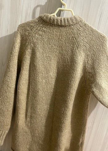 Bej Örgü Kadın Kazak, Rahat Kesim, Uzun Kollu - Görsel 5