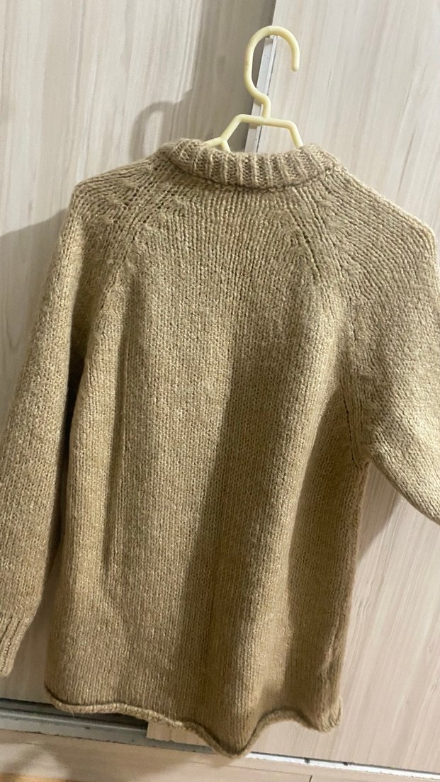 Bej Örgü Kadın Kazak, Rahat Kesim, Uzun Kollu - Görsel 5