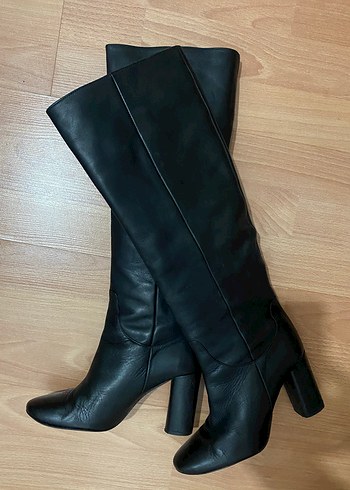 Orijinal zara deri çizme - Görsel 3