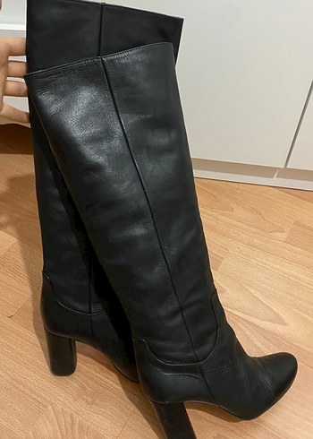 Orijinal zara deri çizme - Görsel 2