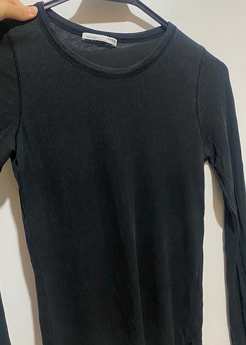 Siyah Kadın Uzun Kollu Fitted bluz - Görsel 4