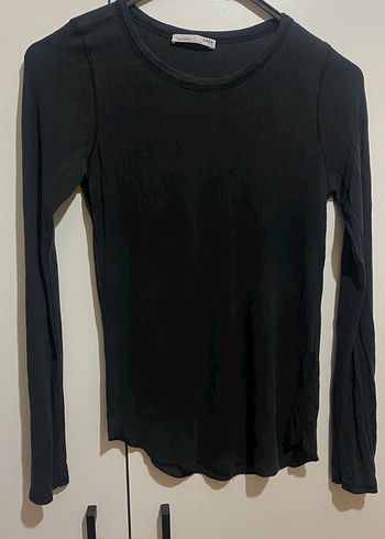 Siyah Kadın Uzun Kollu Fitted bluz - Görsel 3