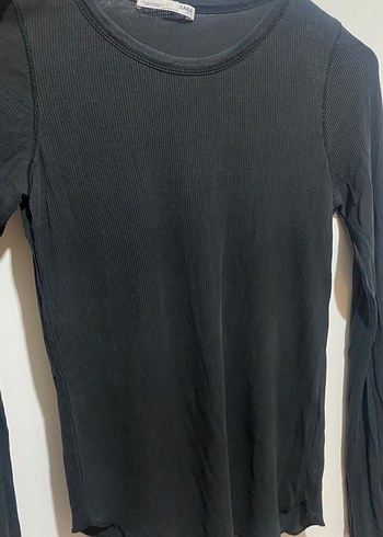 Siyah Kadın Uzun Kollu Fitted bluz - Görsel 5