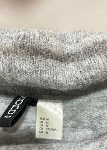 H&m Gri Kadın Triko Kayık Yaka Kazak - Görsel 2