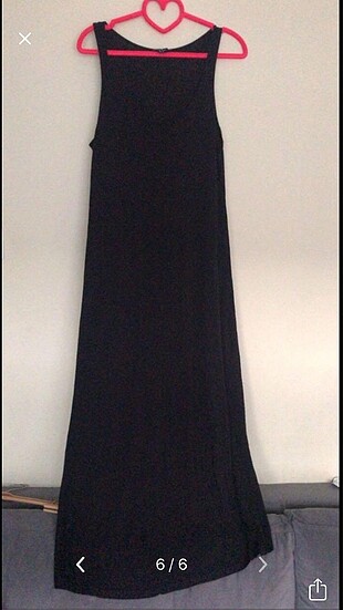 H&m askılı siyah uzun elbise