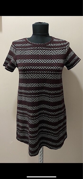 xs Beden bordo Renk Zara elbise