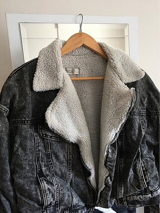 Boyfriend içi kürklü kot ceket