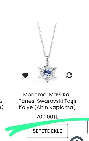 Swarovski Taşlı Kolye