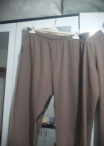 Bej Kadın Bol Kesim Uzun Kollu Takım - Görsel 5