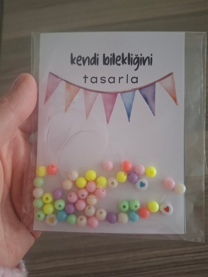 Pastel Boncuklu Çocuk Bileklik Seti - Görsel 2