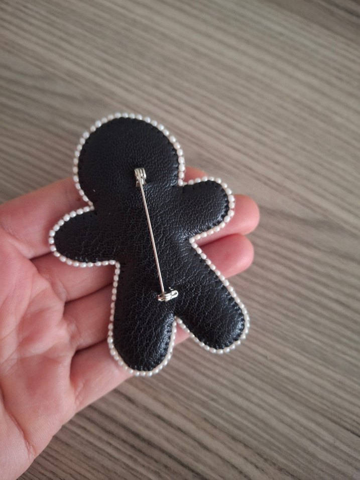 Boncuk İşlemeli Gotik Kadın Broş vodoo bebek - Görsel 4