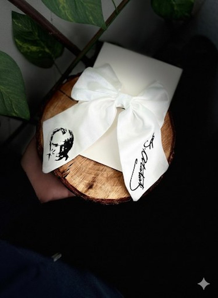 Atatürk ve bayrak temalı Fiyonk Saç Tokası - Görsel 5