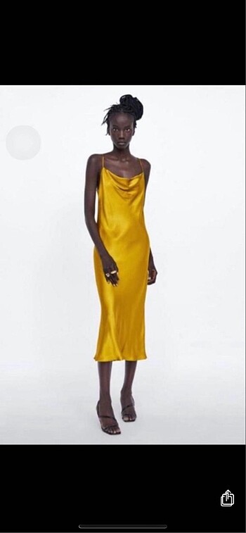 Zara saten elbise
