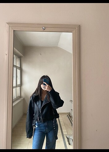 m Beden siyah Renk Pull&Bear deri ceket 
