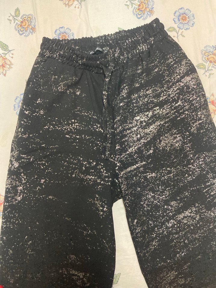 Parlak Siyah Kadın Kumaş Pantolon - Görsel 2