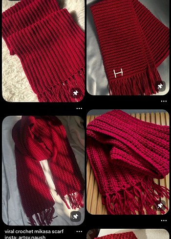 Kahverengi Örgü Kadın atkı - Görsel 5