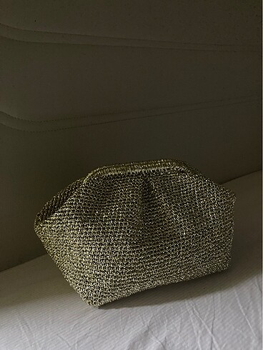 Gold clutch çanta el örgüsü