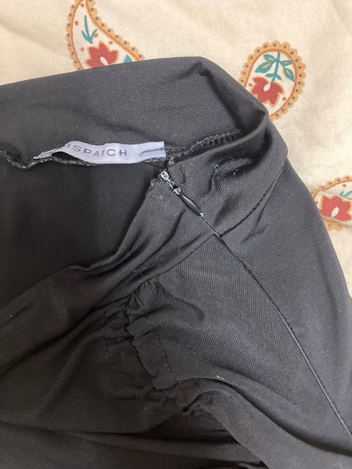 Drapeli Siyah Kadın Uzun Etek - Görsel 2