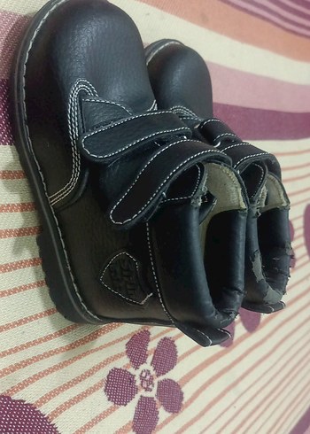 Siyah Erkek Çocuk Deri Bot - Görsel 3