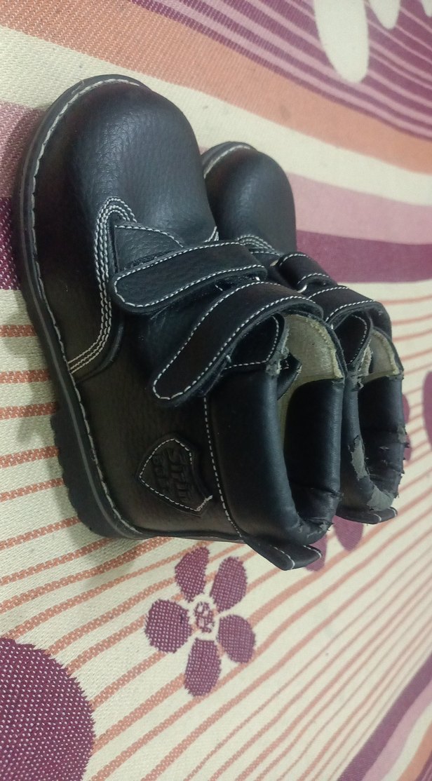 Siyah Erkek Çocuk Deri Bot - Görsel 3