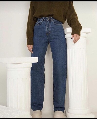 Kot Straight Pantolon Lacivert