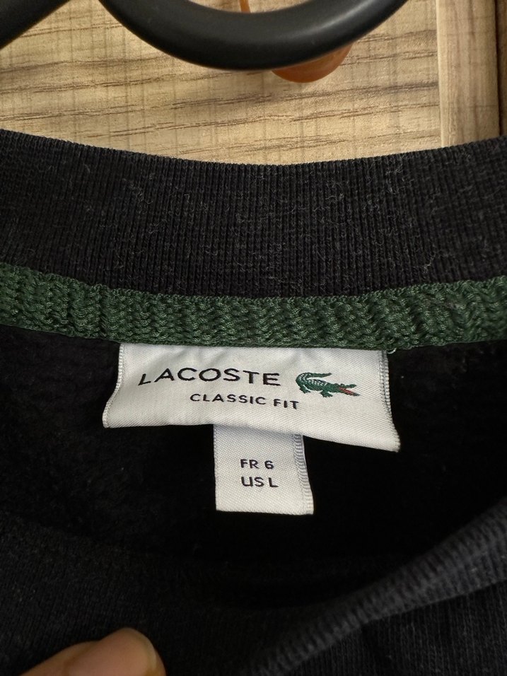Lacoste Siyah Oversize Unisex Sweatshirt - Görsel 3