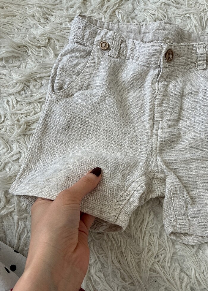 Zara ham keten şort - Görsel 3