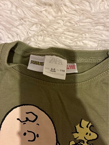 4 Yaş Beden Zara Peanuts Tişört