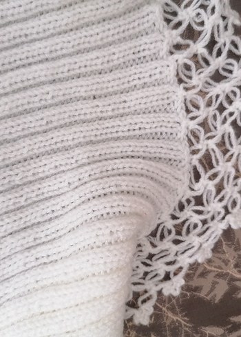 Beyaz Örgü Kız çocuk bolero - Görsel 4