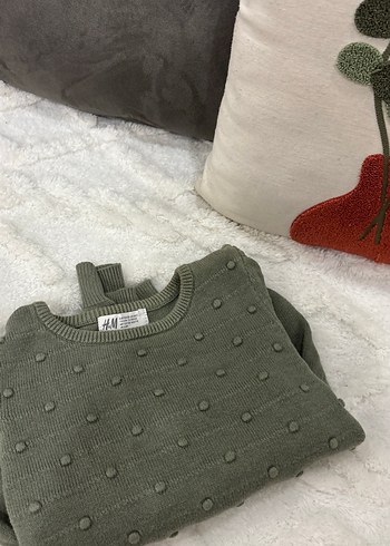 Kız Çocuk Gri Örgü Kazak - Görsel 3