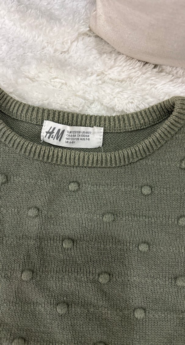 Kız Çocuk Gri Örgü Kazak - Görsel 2