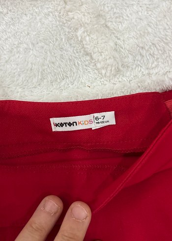 Kırmızı Fırfırlı Mini Etek - Görsel 3