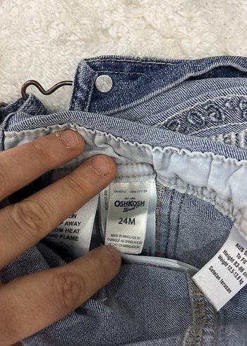 Nakışlı Mavi Erkek Kot Salopet - Görsel 4