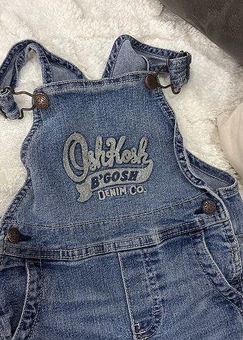 Nakışlı Mavi Erkek Kot Salopet - Görsel 2