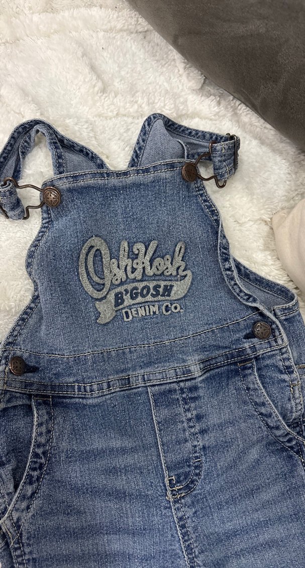 Nakışlı Mavi Erkek Kot Salopet - Görsel 2