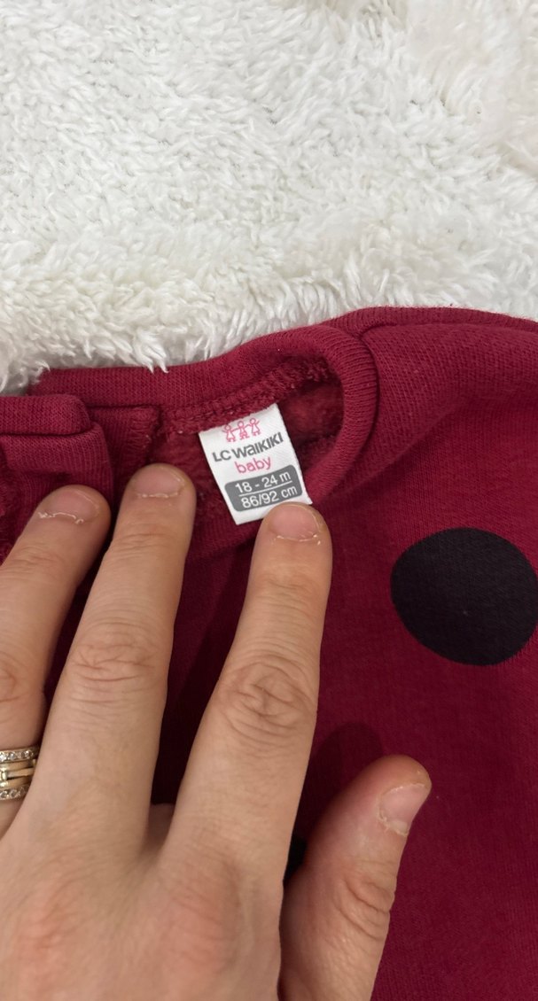 Bordo Uzun Kollu Kız Çocuk kazak - Görsel 2