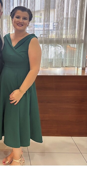 Yeşil abiye elbise