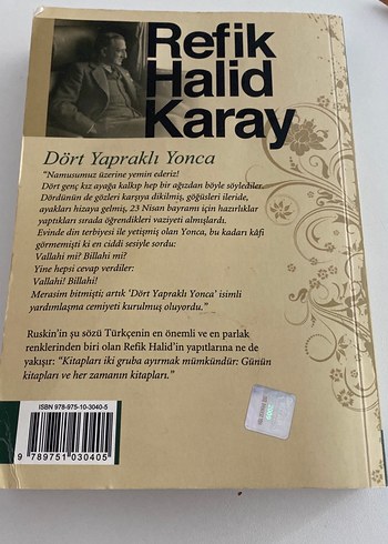 Beden Dört Yapraklı Yonca - Refik Halid Karay Romanı