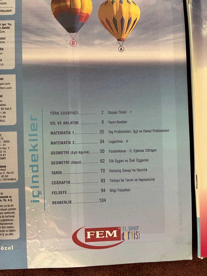 FEM 11. Sınıf Eşit Ağırlık Sözel kaynak kitap - Görsel 3