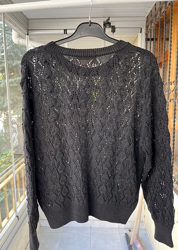 İncili siyah kazak - Görsel 5