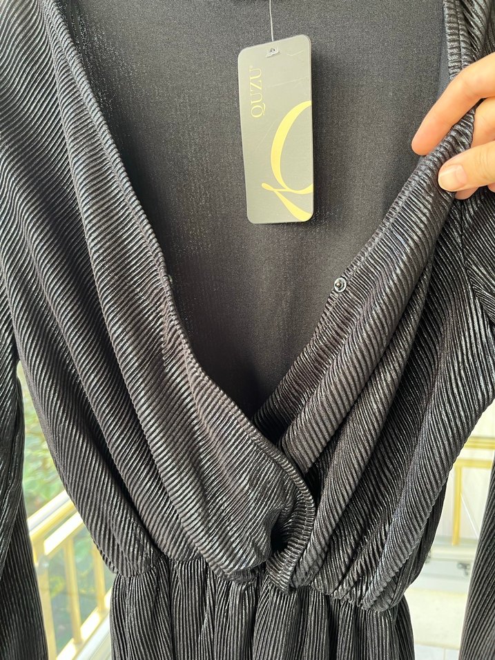 Quzu siyah elbise - Görsel 4