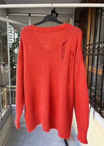 Nar çiçeği triko kazak - Görsel 4