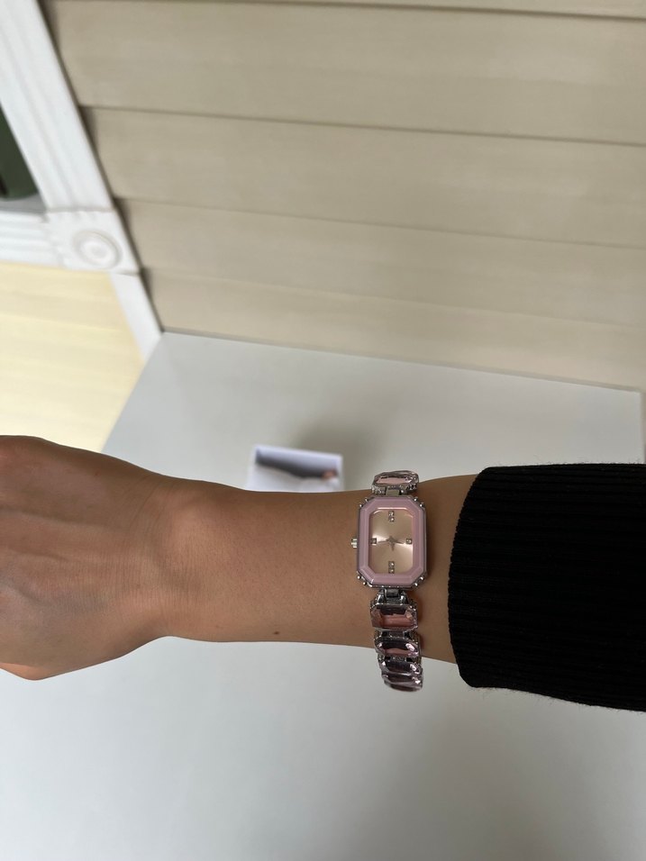 Pembe swarowski taşlı saat - Görsel 5