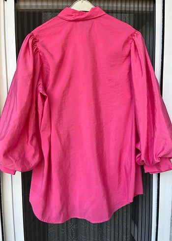 Zara Balon kol pembe gömlek