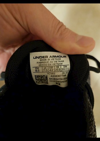 42 Beden gri Renk Erkek Gri Under Armour Spor Ayakkabı 42 no